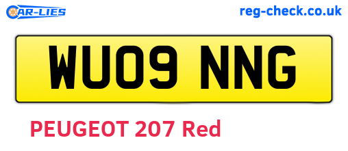 WU09NNG are the vehicle registration plates.
