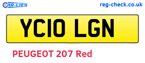 YC10LGN are the vehicle registration plates.