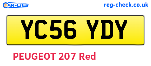 YC56YDY are the vehicle registration plates.