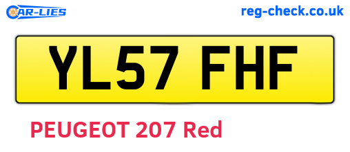 YL57FHF are the vehicle registration plates.