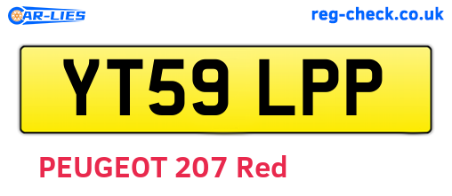 YT59LPP are the vehicle registration plates.