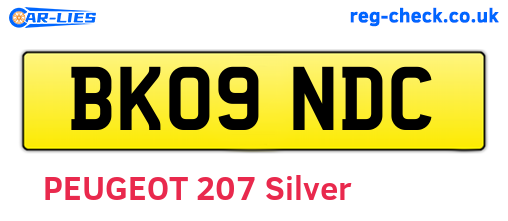 BK09NDC are the vehicle registration plates.