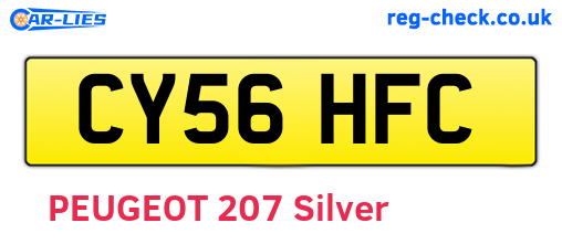 CY56HFC are the vehicle registration plates.