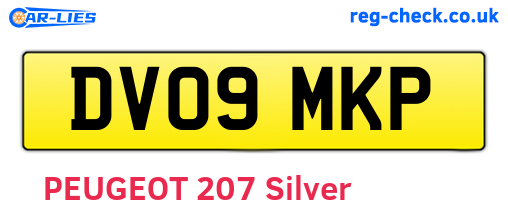 DV09MKP are the vehicle registration plates.
