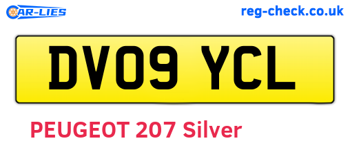 DV09YCL are the vehicle registration plates.