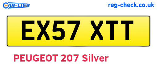 EX57XTT are the vehicle registration plates.