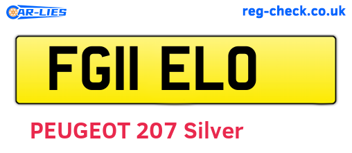 FG11ELO are the vehicle registration plates.