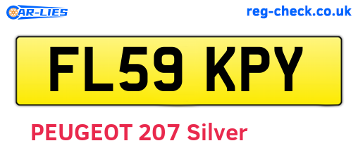 FL59KPY are the vehicle registration plates.