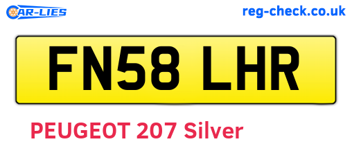 FN58LHR are the vehicle registration plates.