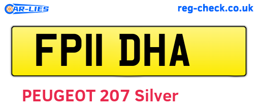 FP11DHA are the vehicle registration plates.