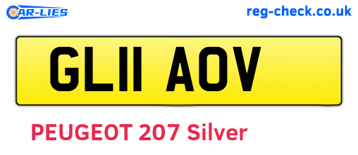 GL11AOV are the vehicle registration plates.