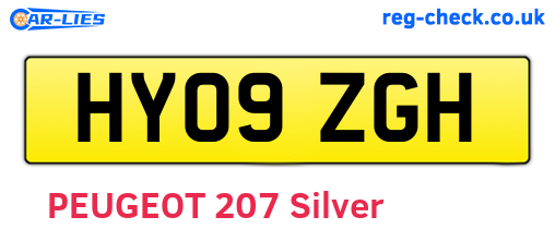 HY09ZGH are the vehicle registration plates.