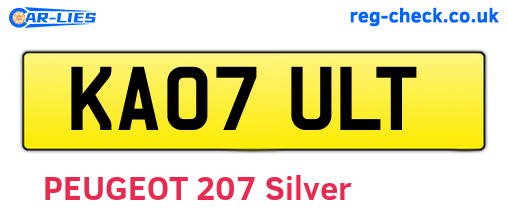 KA07ULT are the vehicle registration plates.