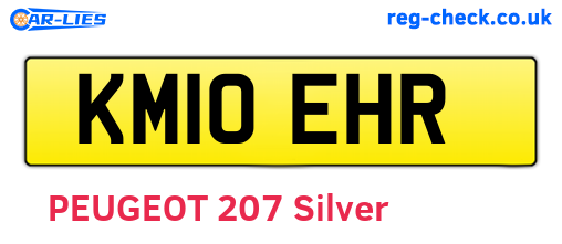KM10EHR are the vehicle registration plates.