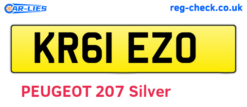 KR61EZO are the vehicle registration plates.