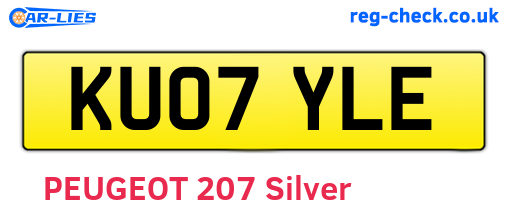 KU07YLE are the vehicle registration plates.