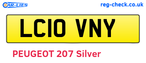 LC10VNY are the vehicle registration plates.