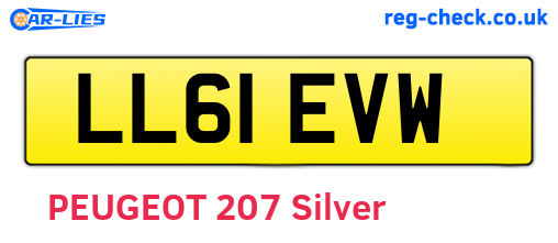 LL61EVW are the vehicle registration plates.
