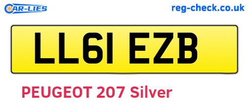 LL61EZB are the vehicle registration plates.