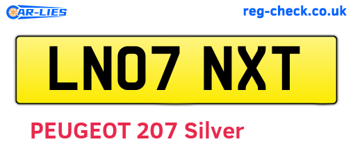 LN07NXT are the vehicle registration plates.