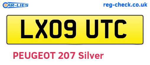 LX09UTC are the vehicle registration plates.