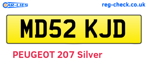 MD52KJD are the vehicle registration plates.