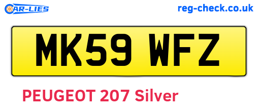 MK59WFZ are the vehicle registration plates.