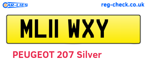 ML11WXY are the vehicle registration plates.