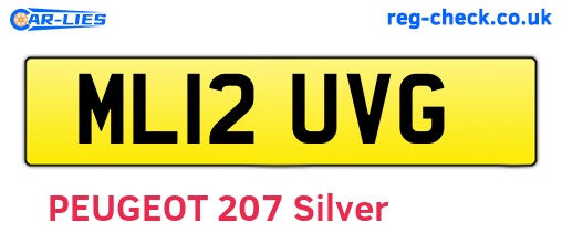 ML12UVG are the vehicle registration plates.