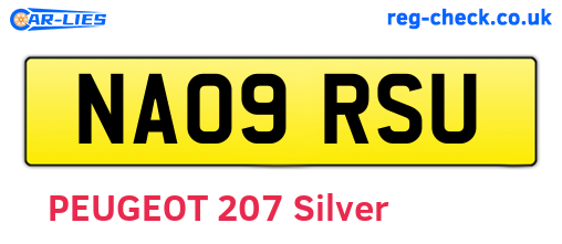 NA09RSU are the vehicle registration plates.