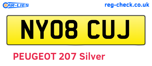 NY08CUJ are the vehicle registration plates.