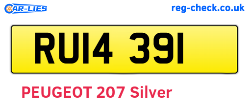 RUI4391 are the vehicle registration plates.