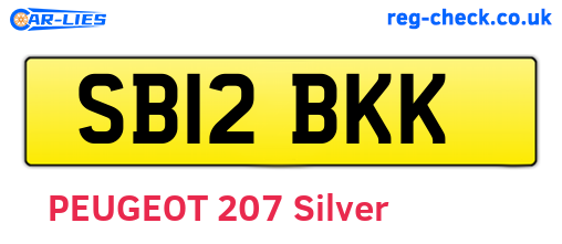 SB12BKK are the vehicle registration plates.
