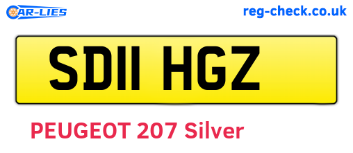 SD11HGZ are the vehicle registration plates.