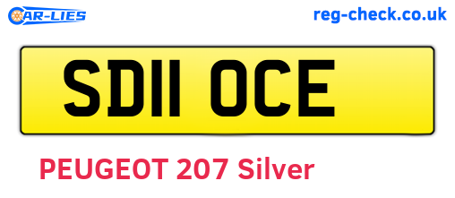 SD11OCE are the vehicle registration plates.