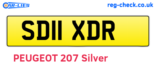 SD11XDR are the vehicle registration plates.