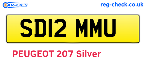 SD12MMU are the vehicle registration plates.