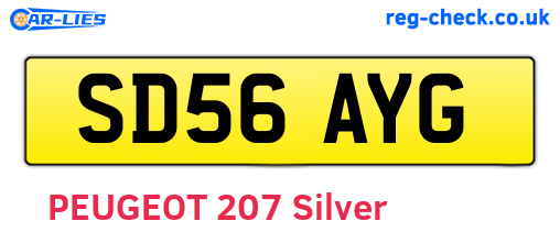 SD56AYG are the vehicle registration plates.