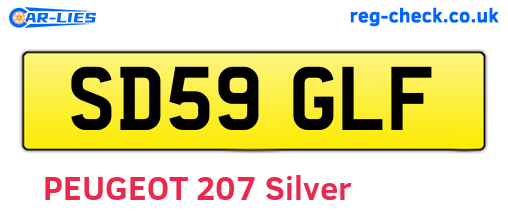 SD59GLF are the vehicle registration plates.