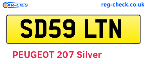 SD59LTN are the vehicle registration plates.