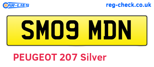 SM09MDN are the vehicle registration plates.