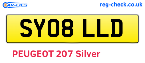 SY08LLD are the vehicle registration plates.
