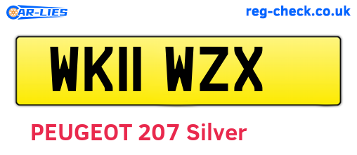 WK11WZX are the vehicle registration plates.