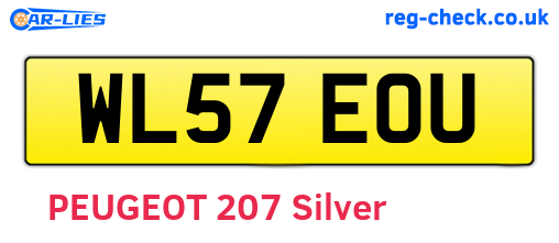WL57EOU are the vehicle registration plates.