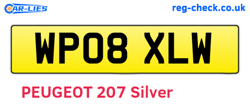 WP08XLW are the vehicle registration plates.