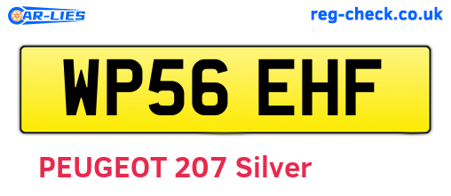 WP56EHF are the vehicle registration plates.
