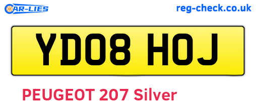 YD08HOJ are the vehicle registration plates.