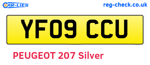 YF09CCU are the vehicle registration plates.
