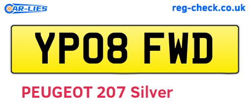 YP08FWD are the vehicle registration plates.