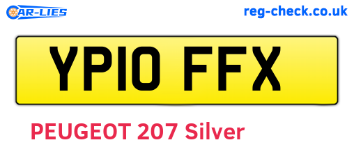 YP10FFX are the vehicle registration plates.